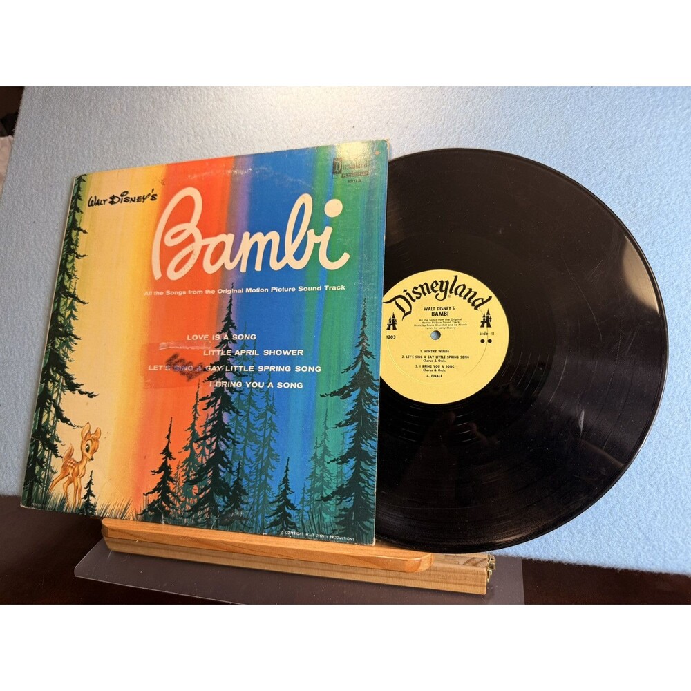 Bambi Walt Disney Disneyland Records DQ1203 LP 1963